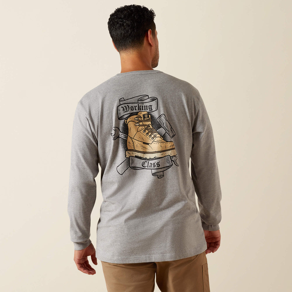 Rebar Cotton Strong Working Class T-Shirt Men - HEATHER GREY