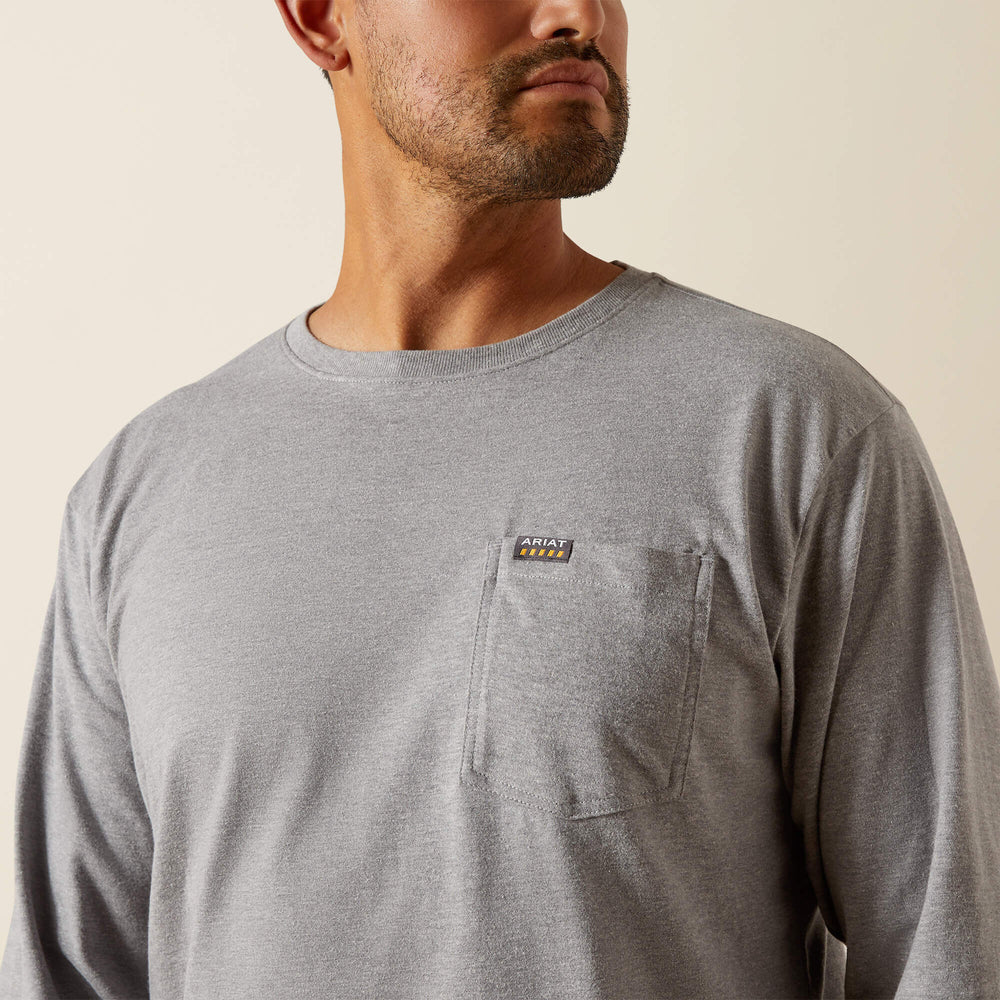 Rebar Cotton Strong Working Class T-Shirt Men - HEATHER GREY