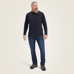 Rebar Workman Reflective Flag Graphic T-Shirt Men - BLACK