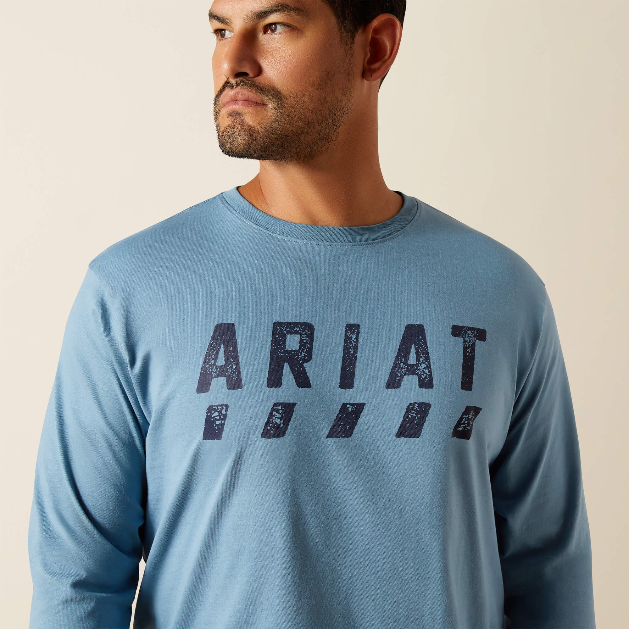 Rebar Cotton Strong Logo T-Shirt Men - BLUESTONE
