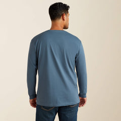 Rebar Cotton Strong Standard Logo Pocket T-Shirt Men - ORION BLUE/DUSTY BLUE