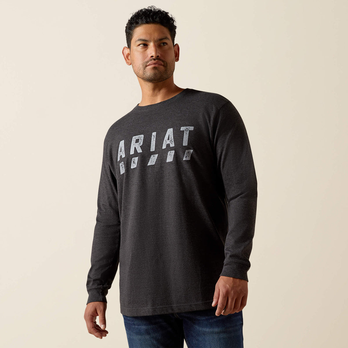 Rebar Cotton Strong Logo T-Shirt Men - CHARCOAL HEATHER