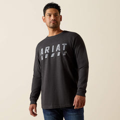 Rebar Cotton Strong Logo T-Shirt Men - CHARCOAL HEATHER