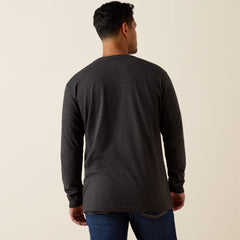 Rebar Cotton Strong Logo T-Shirt Men - CHARCOAL HEATHER