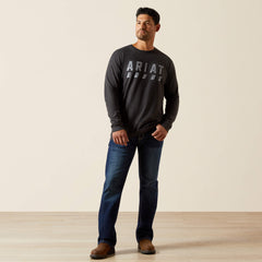 Rebar Cotton Strong Logo T-Shirt Men - CHARCOAL HEATHER