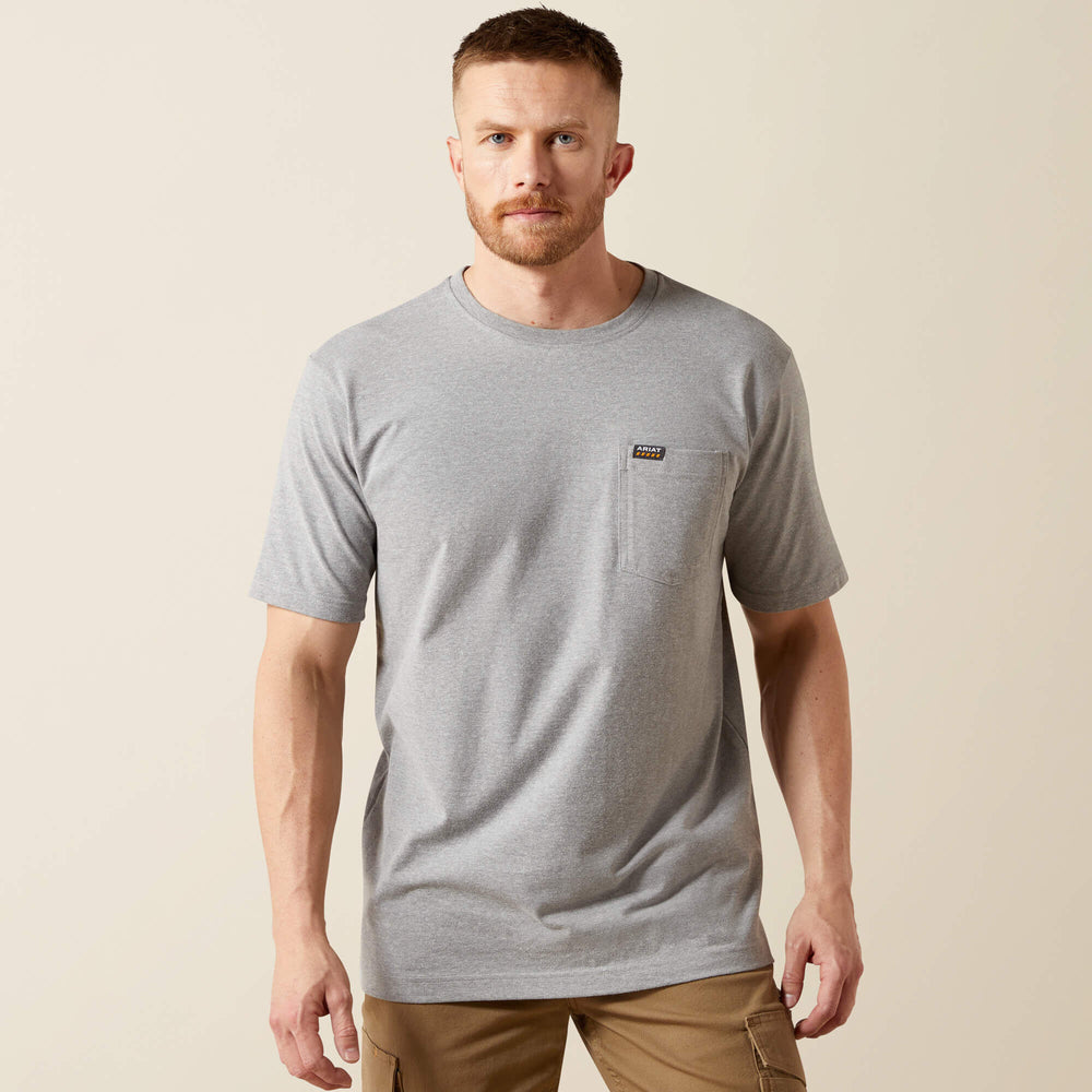Rebar Cotton Strong Standard Pocket T-Shirt Men - HEATHER GREY