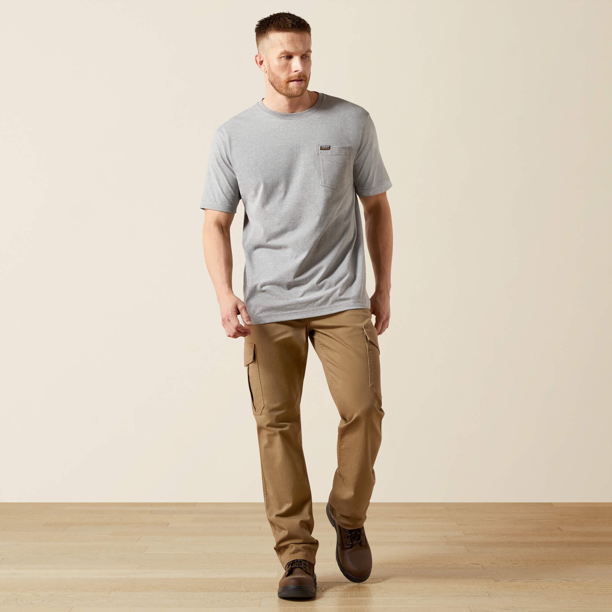 Rebar Cotton Strong Standard Pocket T-Shirt Men - HEATHER GREY