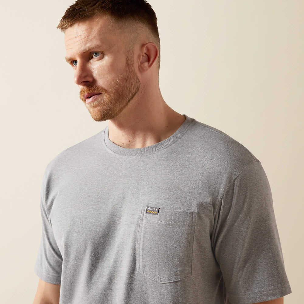 Rebar Cotton Strong Standard Pocket T-Shirt Men - HEATHER GREY