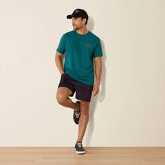 Ariat Cattle Skull Freedom Classic Fit T-Shirt Men - MEDITERRANEAN