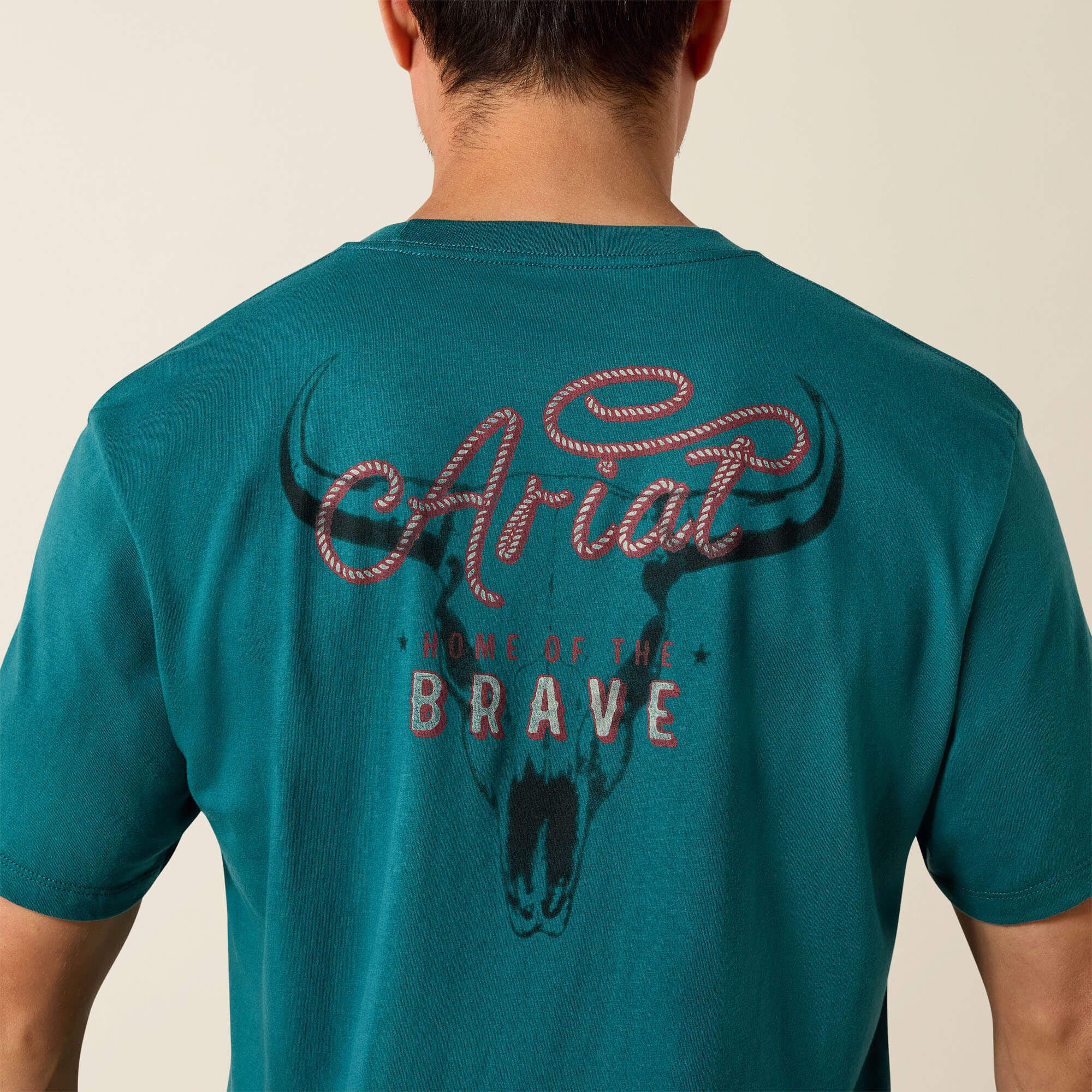 Ariat Cattle Skull Freedom Classic Fit T-Shirt Men - MEDITERRANEAN