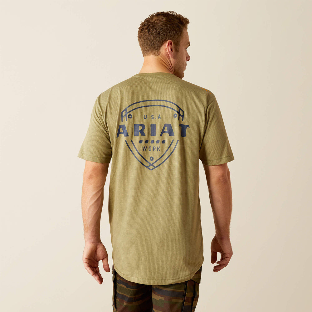 Rebar Workman 360 Shield Pocket T-Shirt Men - OIL GREEN
