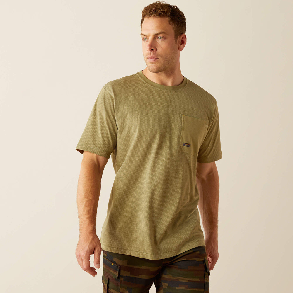 Rebar Workman 360 Shield Pocket T-Shirt Men - OIL GREEN