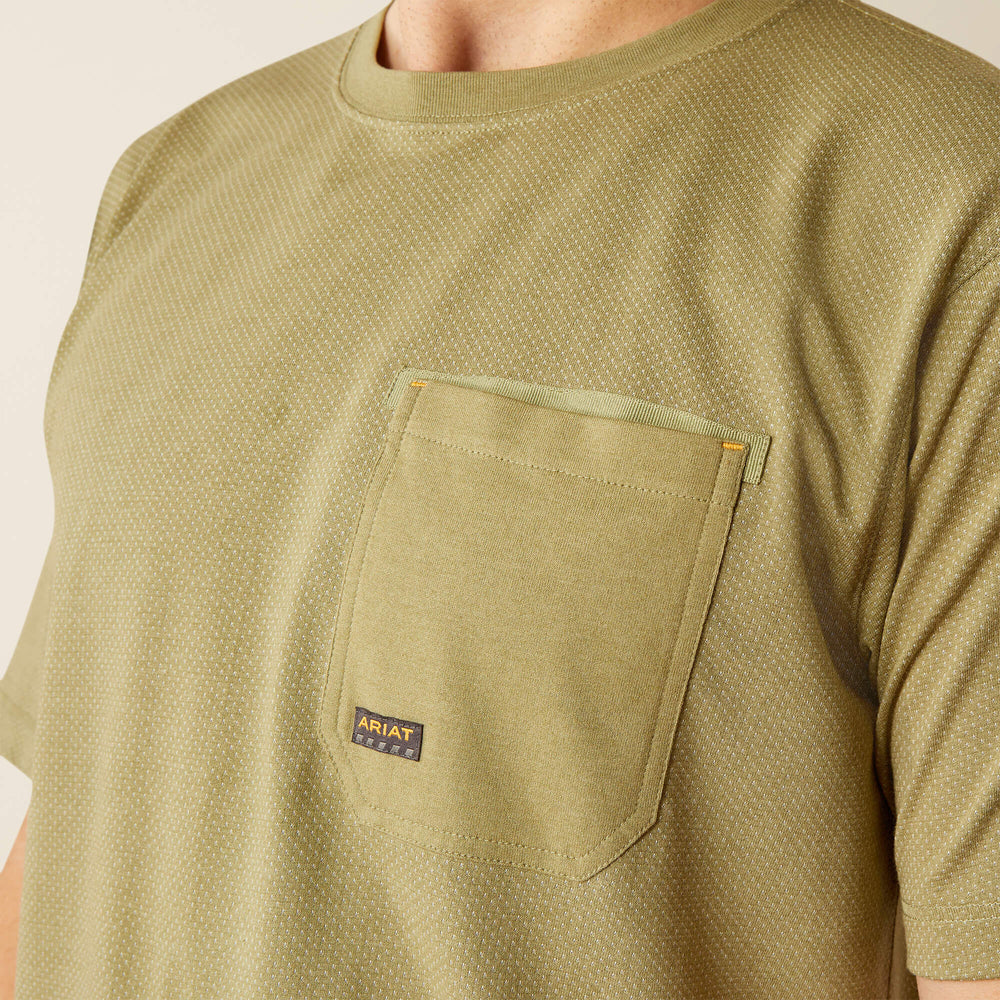 Rebar Workman 360 Shield Pocket T-Shirt Men - OIL GREEN