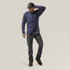 Rebar Cotton Strong Graphic T-Shirt Men - NAVY HEATHER