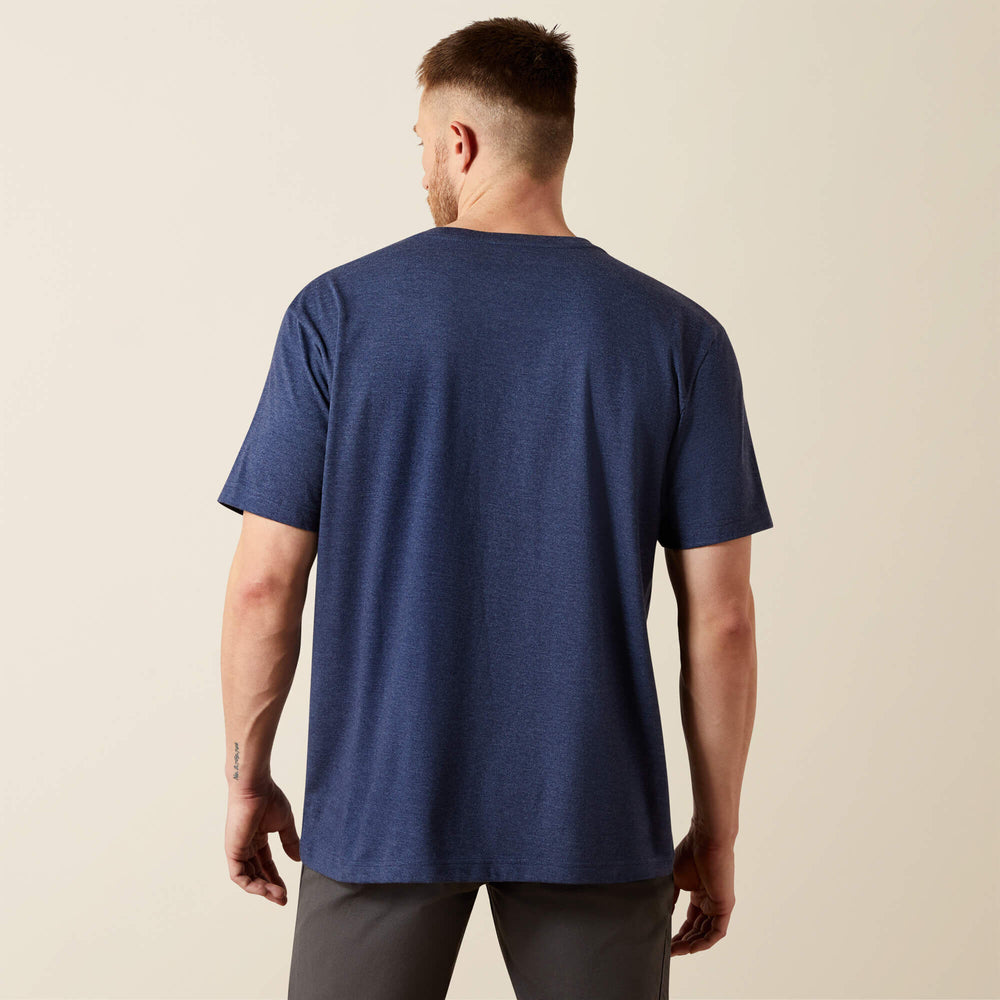 Rebar Cotton Strong Standard Pocket T-Shirt Men - NAVY HEATHER