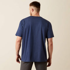 Rebar Cotton Strong Standard Pocket T-Shirt Men - NAVY HEATHER