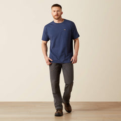 Rebar Cotton Strong Standard Pocket T-Shirt Men - NAVY HEATHER