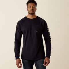 Rebar Cotton Strong Graphic T-Shirt Men - BLACK