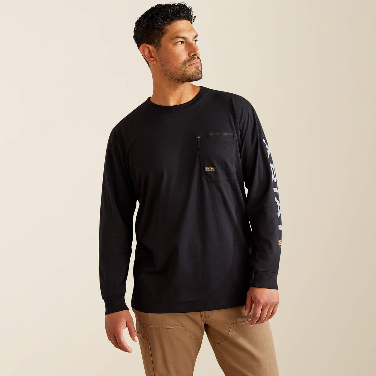 Rebar Workman Logo T-Shirt Men - BLACK/ALLOY