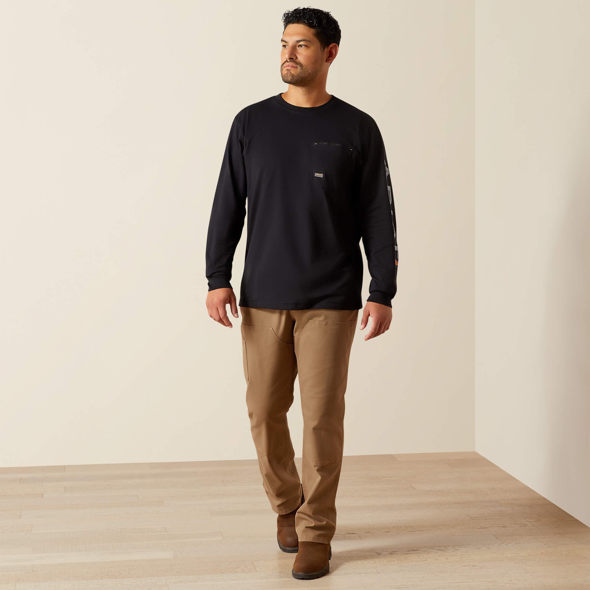 Rebar Workman Logo T-Shirt Men - BLACK/ALLOY