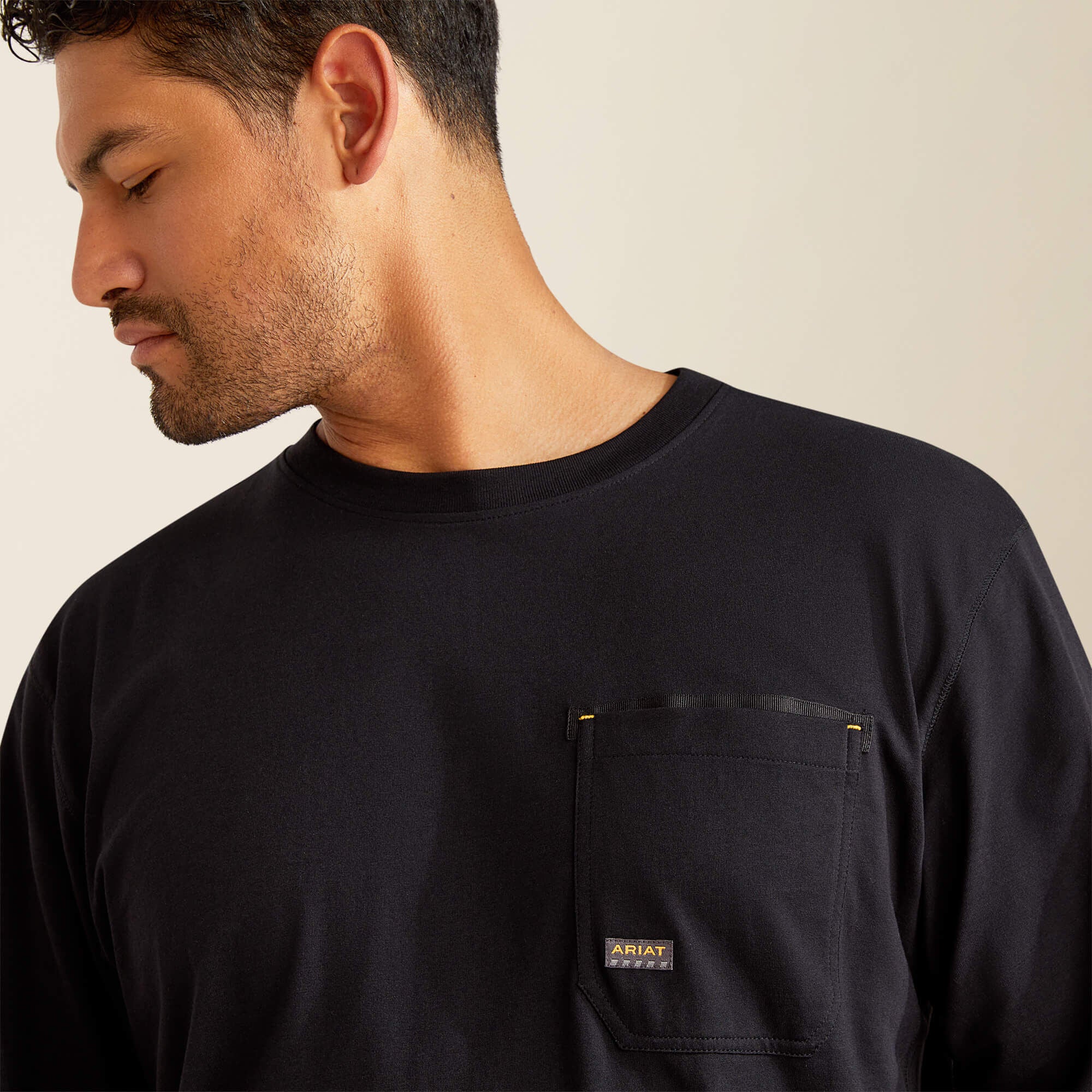 Rebar Workman Logo T-Shirt Men - BLACK/ALLOY