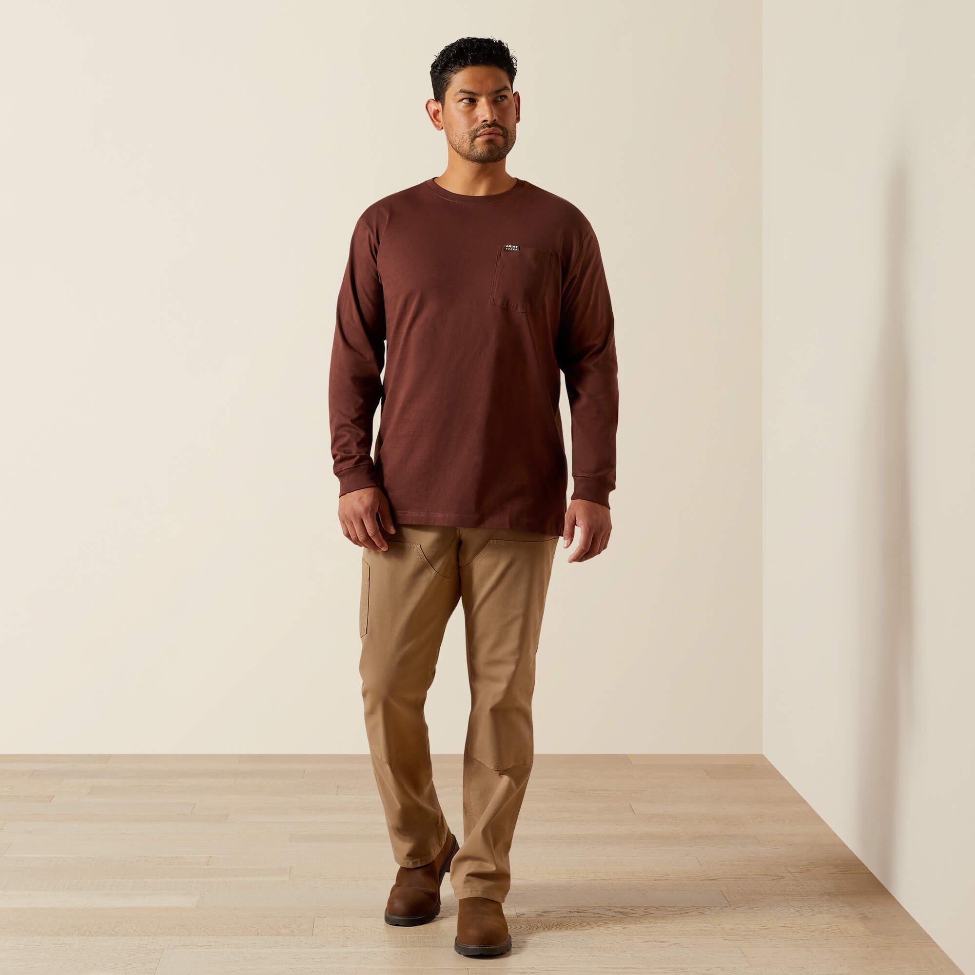Rebar Cotton Strong Hardhead T-Shirt Men - BITTER CHOCOLATE
