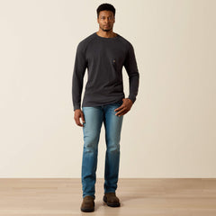 Rebar Cotton Strong Graphic T-Shirt Men - CHARCOAL HEATHER/LIME