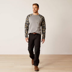 Rebar Workman Baseball T-Shirt Men - CHARCOAL GREY CAMO