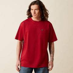 Rebar Cotton Strong Standard Pocket T-Shirt Men - RIO RED