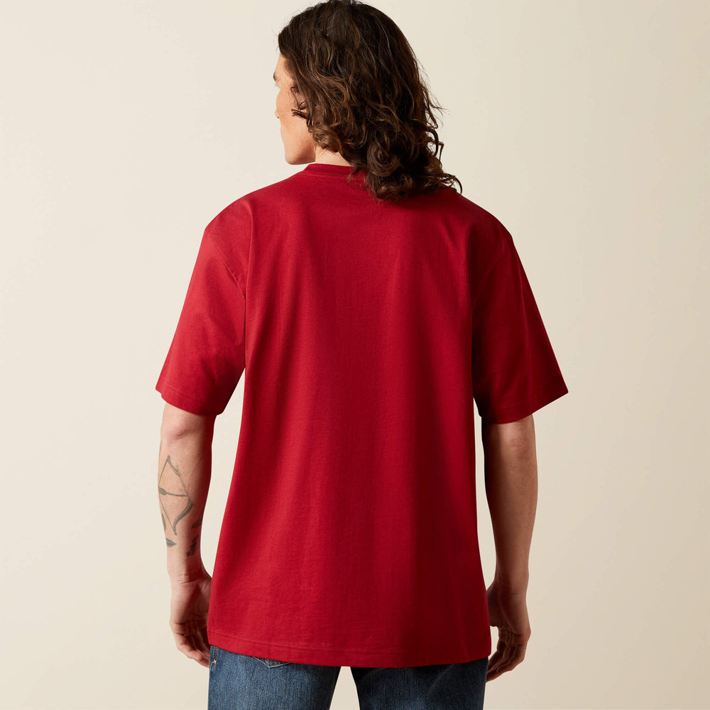 Rebar Cotton Strong Standard Pocket T-Shirt Men - RIO RED