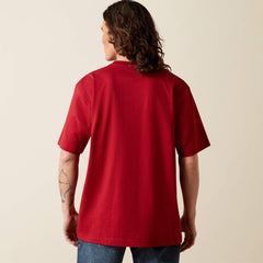 Rebar Cotton Strong Standard Pocket T-Shirt Men - RIO RED