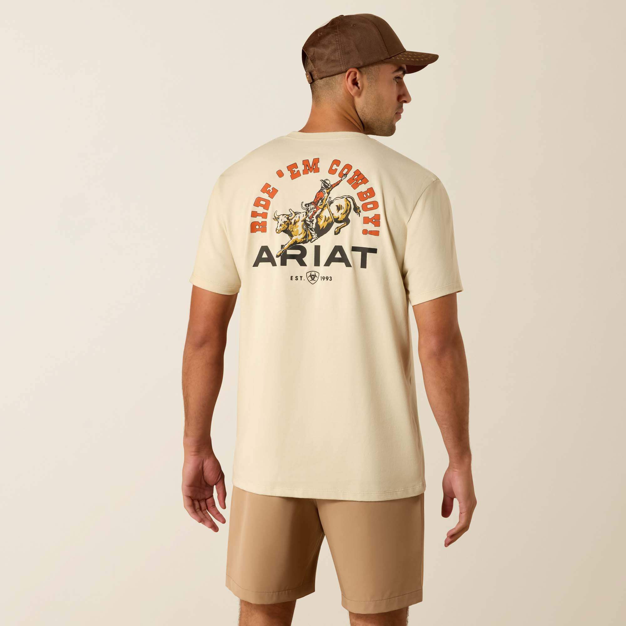 Ariat Ride Em Cowboy Classic Fit T-Shirt Men - NATURAL