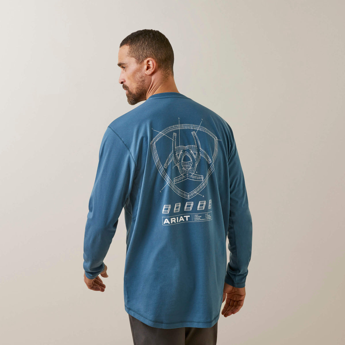 Rebar Workman Blueprint Men - INDIAN TEAL