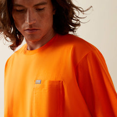 Rebar Cotton Strong Standard Pocket T-Shirt Men - SAFETY ORANGE