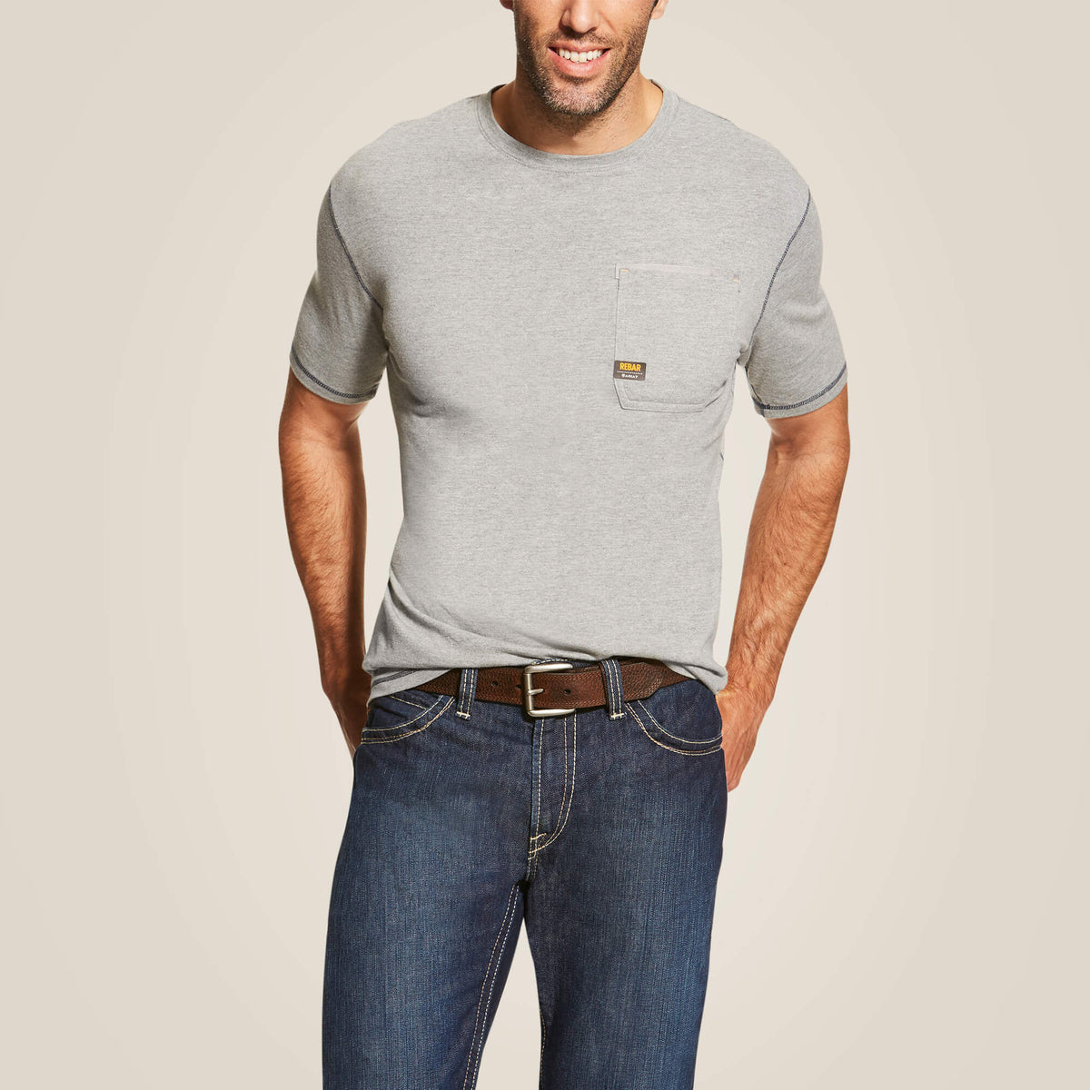Rebar Workman T-Shirt Men - HEATHER GREY