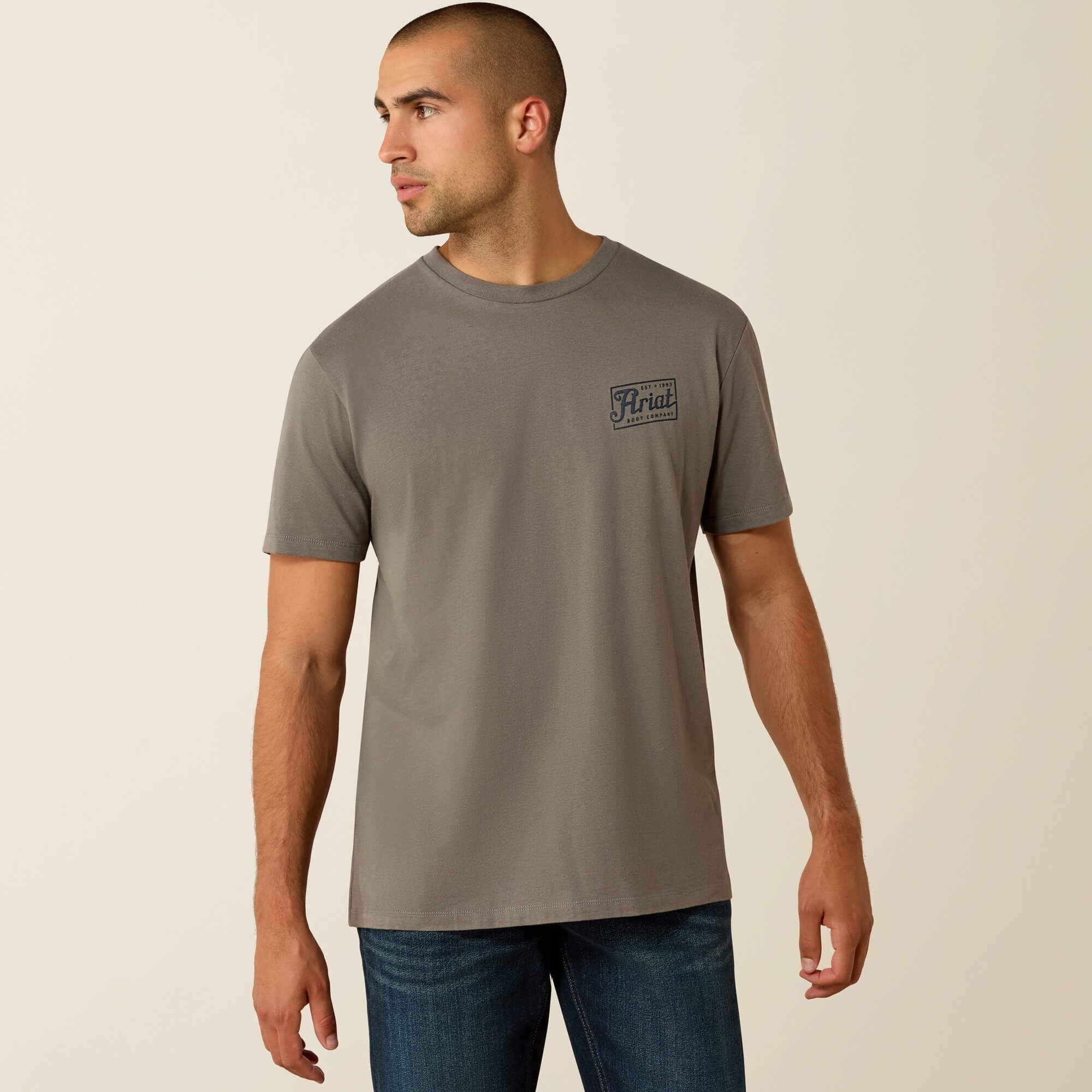 Ariat Paintriot Classic Fit T-Shirt Men - SMOKED PEARL