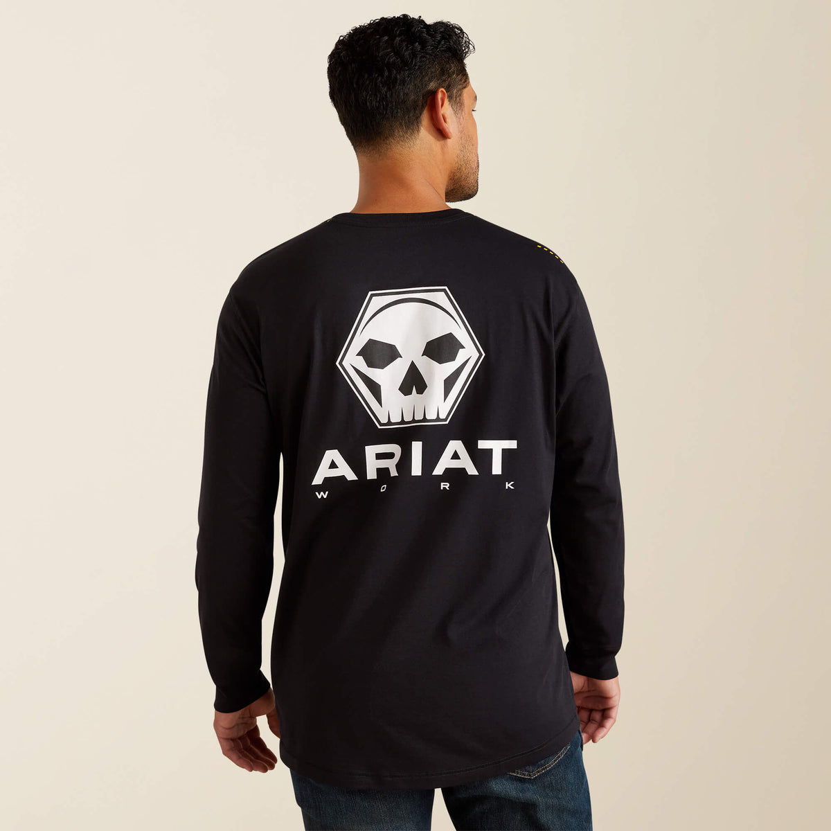 Rebar Workman Bolt Skull T-Shirt Men - BLACK