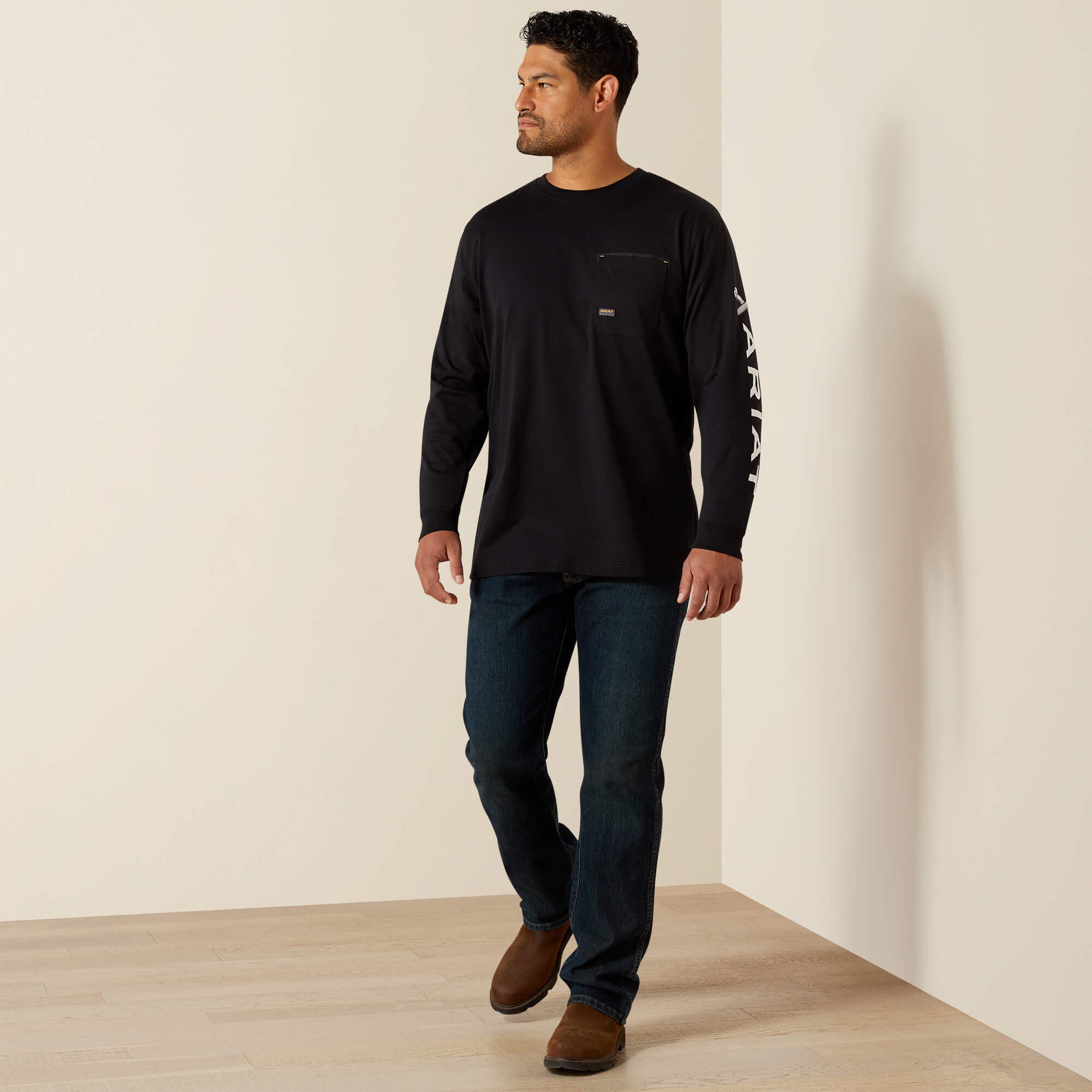 Rebar Workman Bolt Skull T-Shirt Men - BLACK