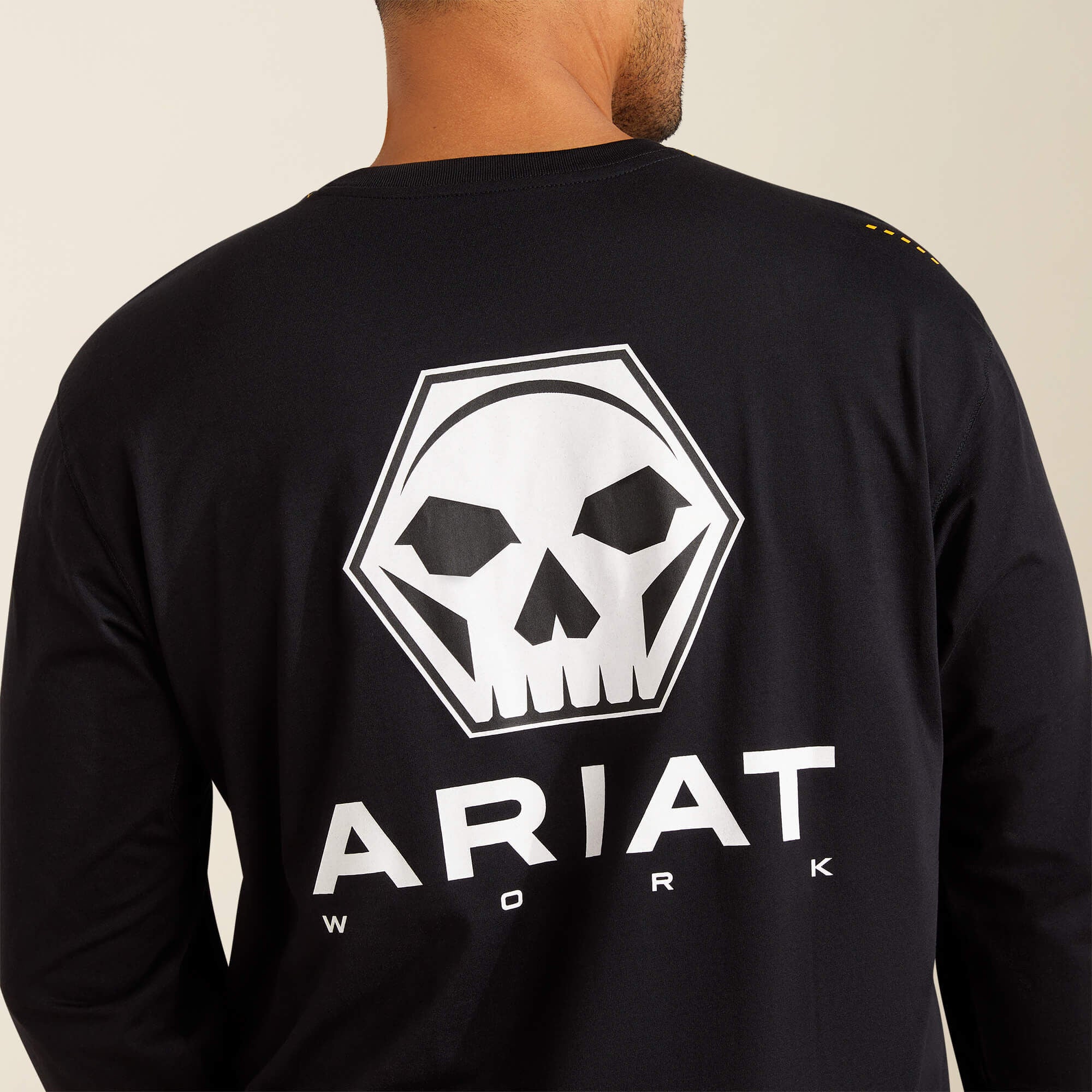 Rebar Workman Bolt Skull T-Shirt Men - BLACK