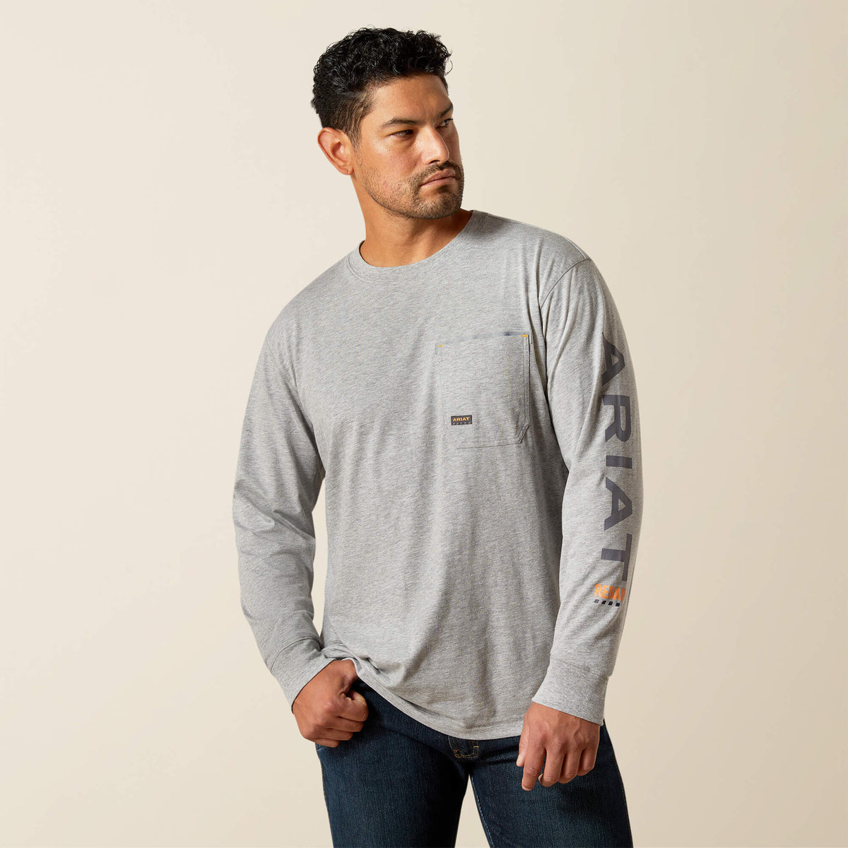 Rebar Workman Logo T-Shirt Men - HEATHER GREY