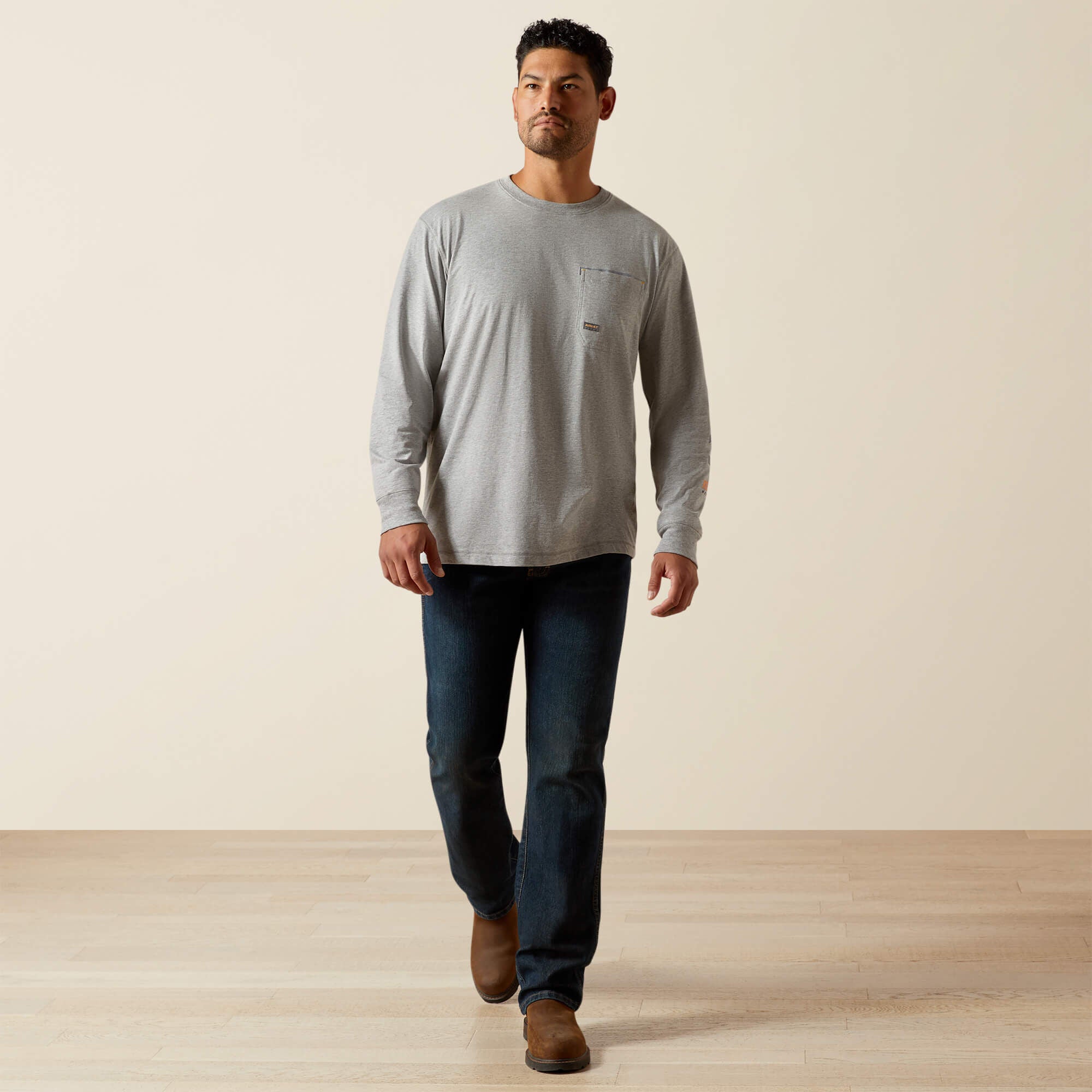 Rebar Workman Logo T-Shirt Men - HEATHER GREY