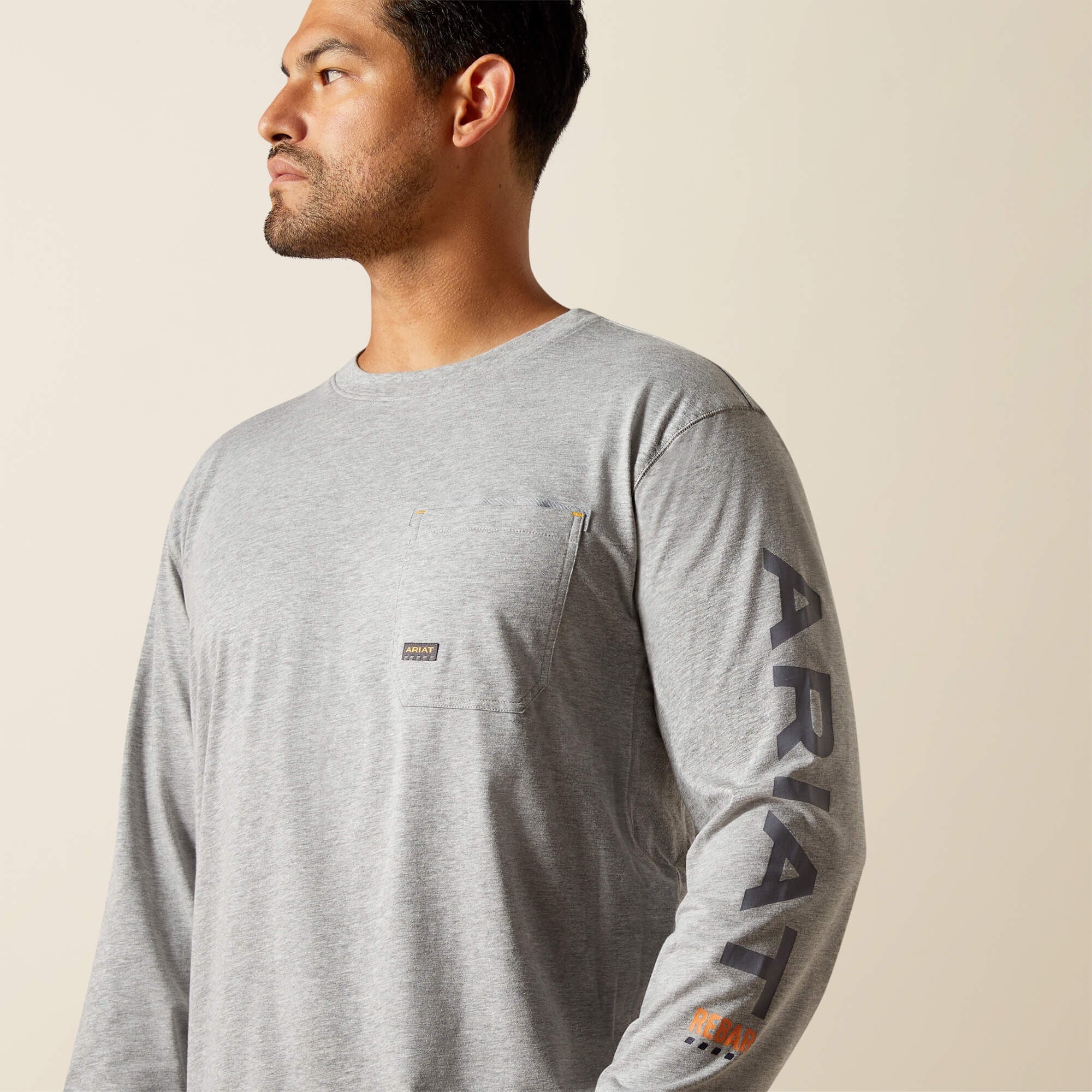 Rebar Workman Logo T-Shirt Men - HEATHER GREY