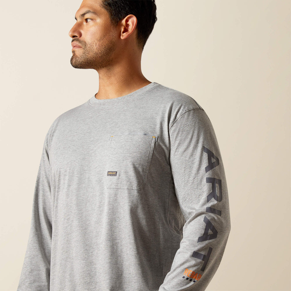 Rebar Workman Logo T-Shirt Men - HEATHER GREY