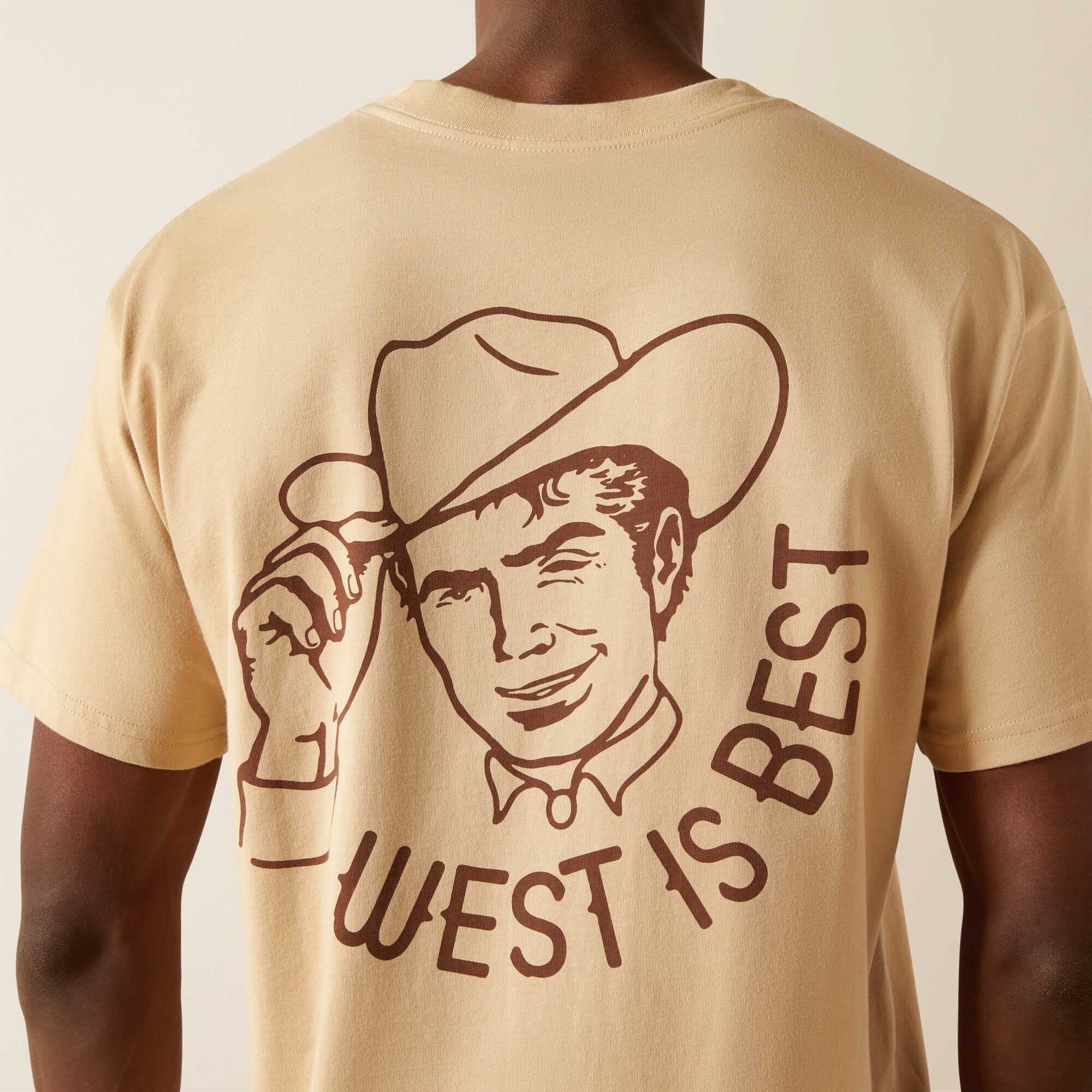 Sendero West Is Best T-Shirt Men - IRISH CREAM