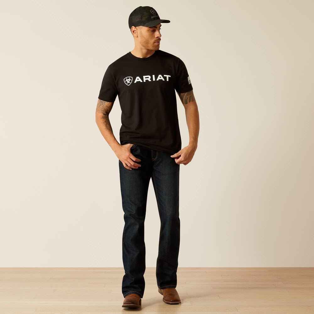 Ariat Shield Flag T-Shirt Men - BLACK