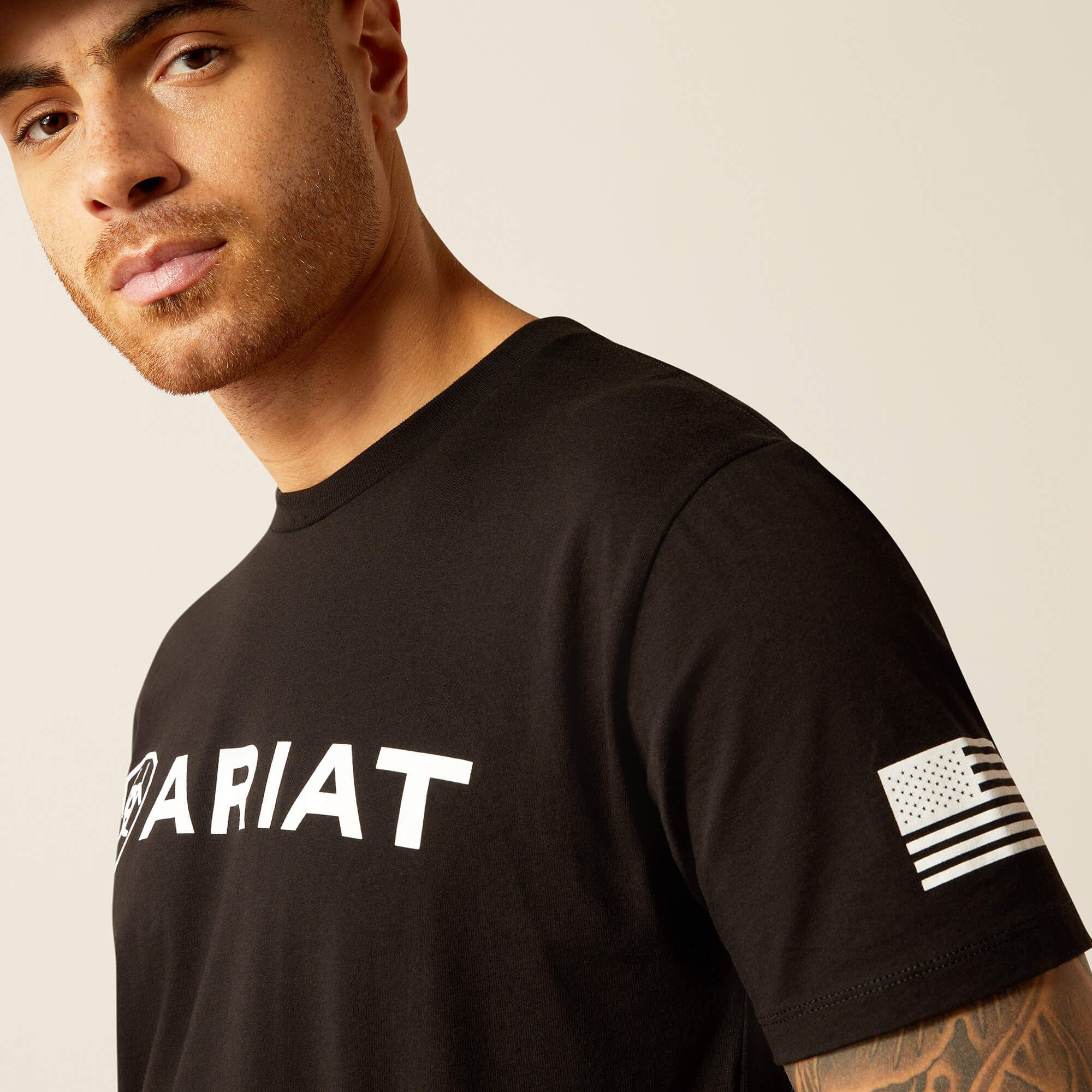 Ariat Shield Flag T-Shirt Men - BLACK