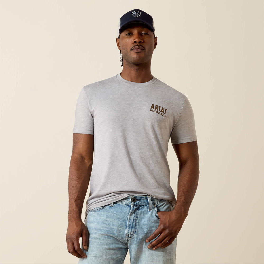 Ariat Outline Shop T-Shirt Men - PEWTER