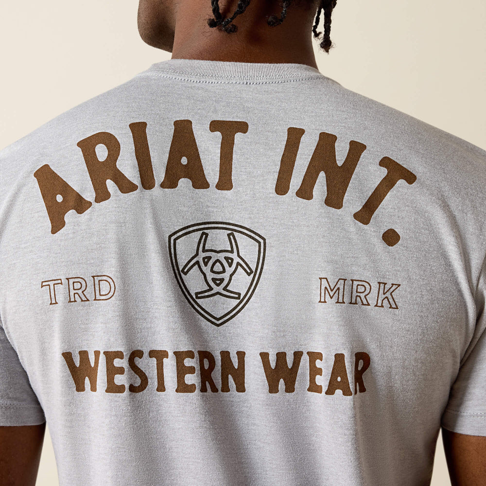 Ariat Outline Shop T-Shirt Men - PEWTER