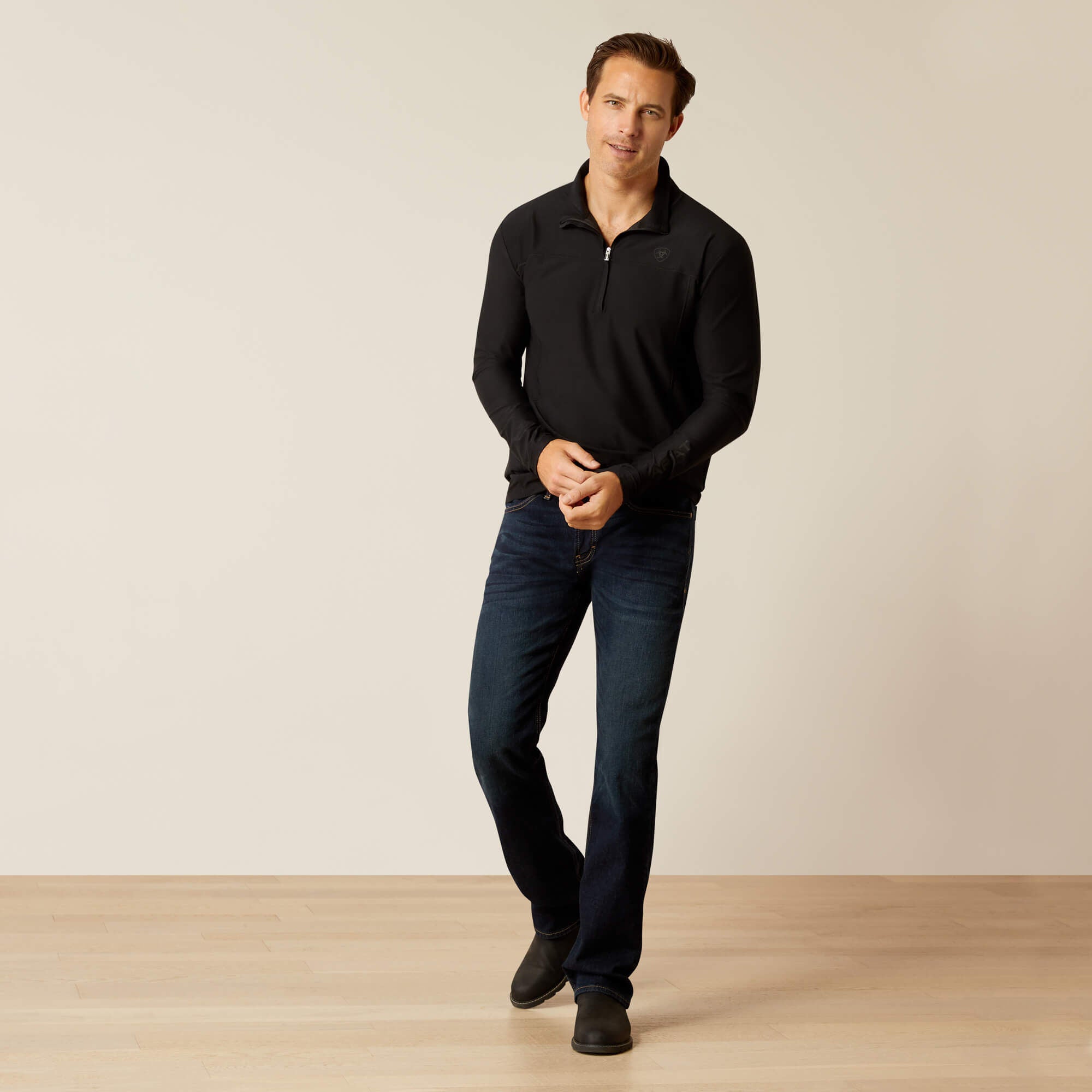 Lowell 3.0 1/4 Zip Baselayer Men - BLACK