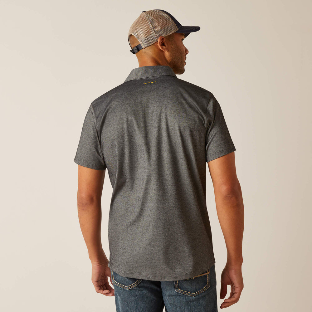 Rebar Foreman Polo Men - CHARCOAL HEATHER